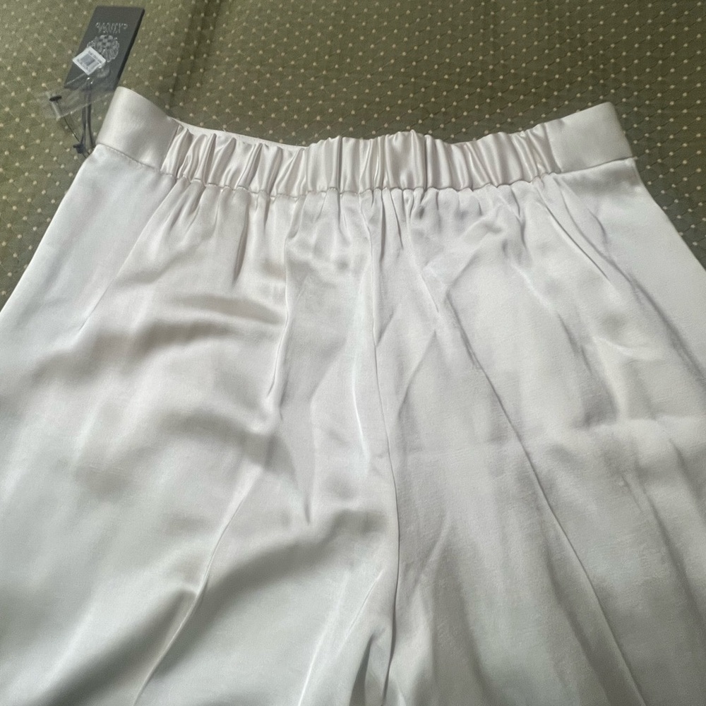 Vince Camuto Womens Pleated-Waist Casual Wide Leg Pants, Pearl Ivory, Size 8 - Picture 7 of 13